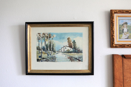 Framed Watercolor Painting