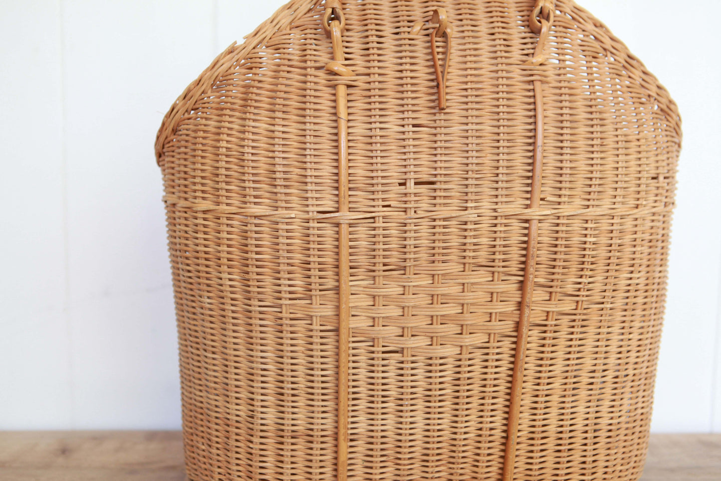 Large Vintage Wicker Tote Basket
