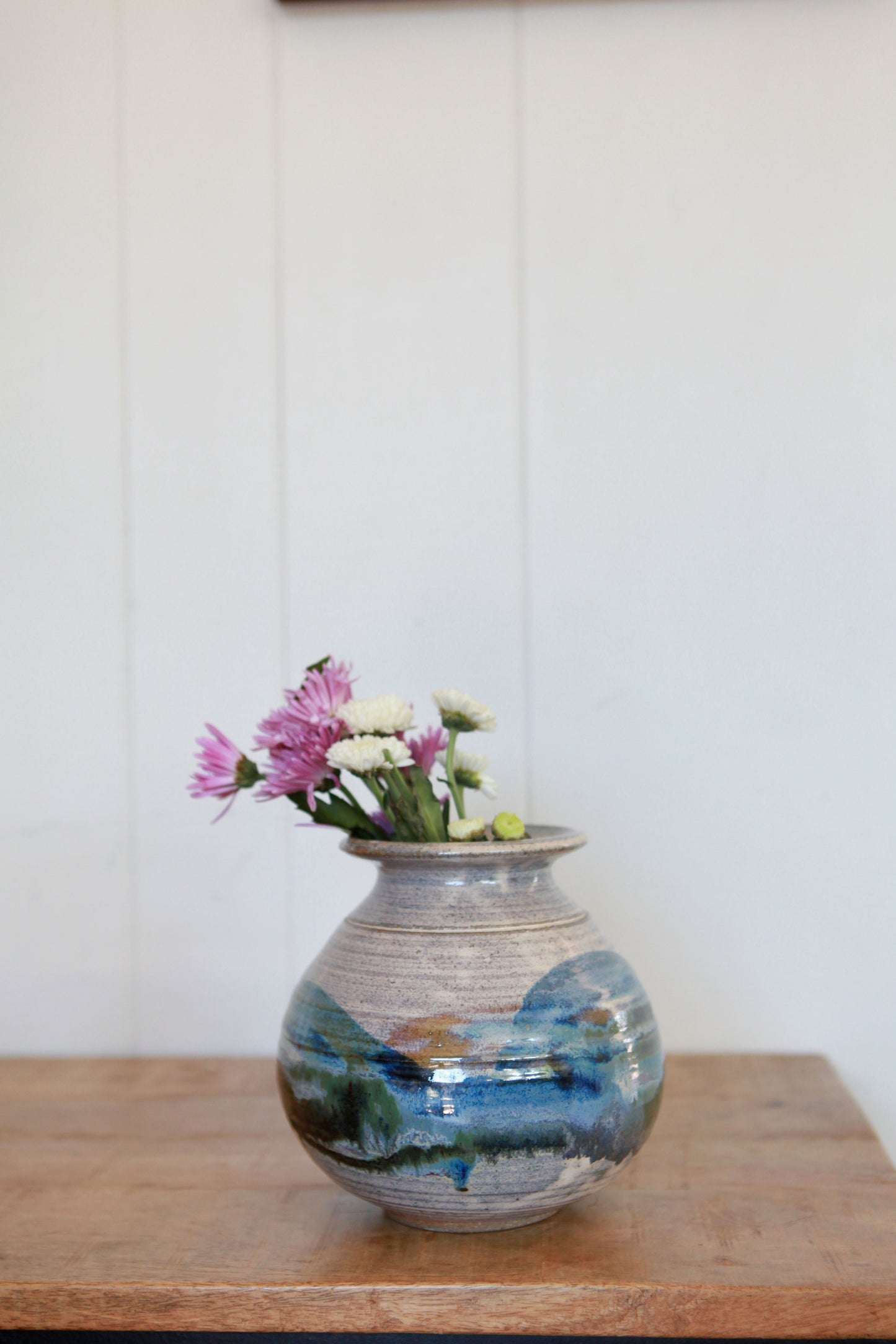 Round Pottery Vase